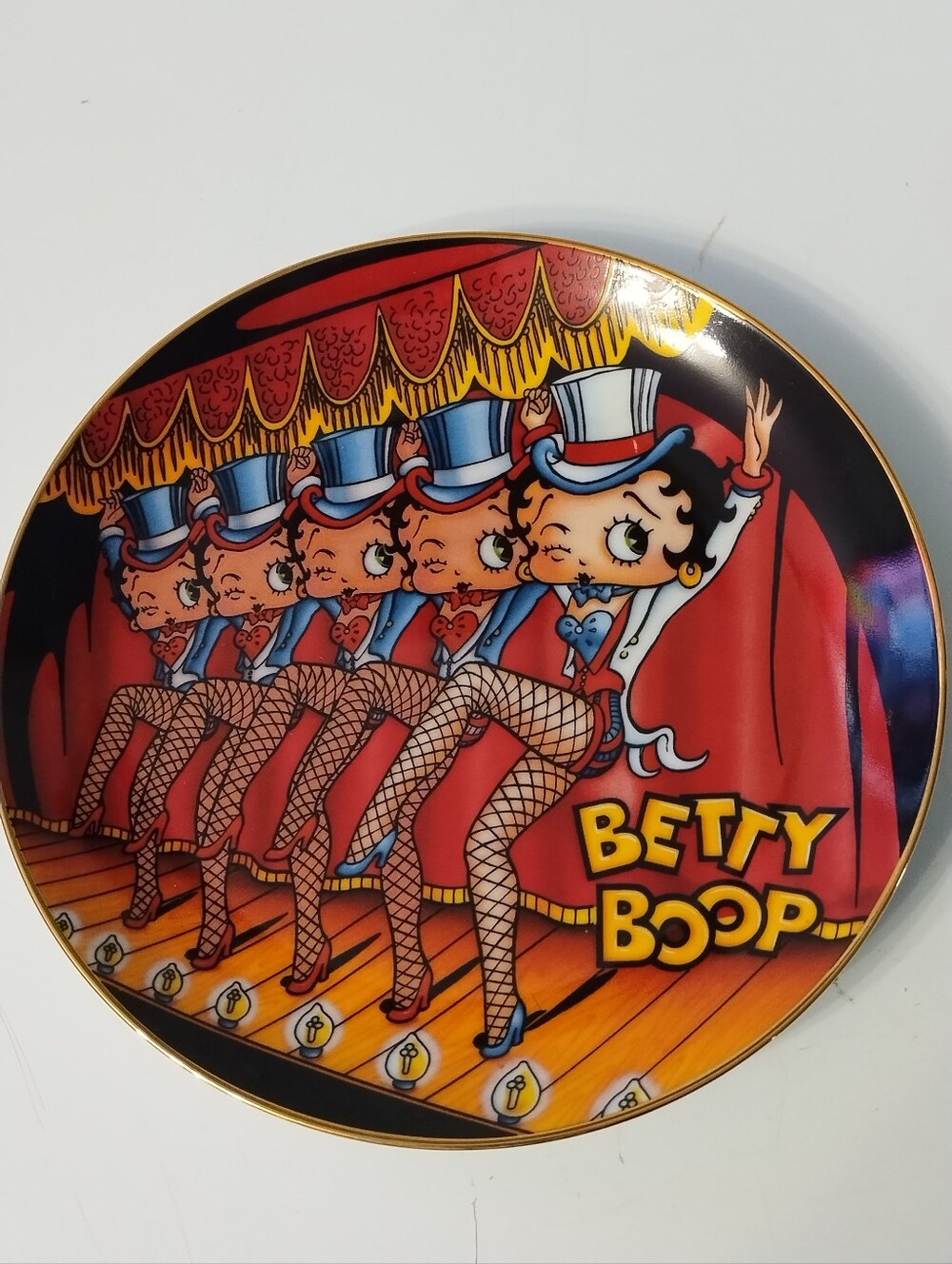 1993 "It's Show Time" Betty Boop Limited Edition Plate With 23K Gold Trim